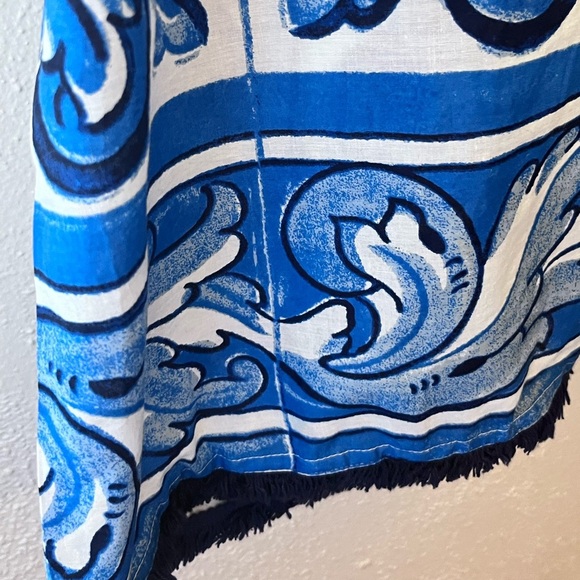 Tucker Nuck TNUCK BEACH Capri Blue Majolica Tile Bondi Coverup Size XXL - Picture 7 of 10